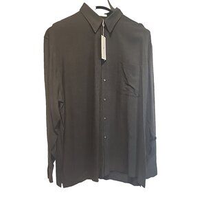 new vintage JOSEPH ABBOUD XL Signature Elements long Sleeve viscose gray Shirt